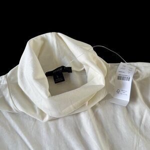 J. Crew Women's White Long Sleeve Turtleneck